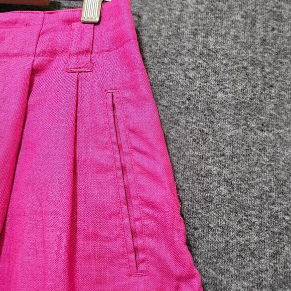 Vtg 90s Fuchsia Pink Trouser Shorts sz 4 High Waist Pleated Preppy Barbiecore - Picture 8 of 16